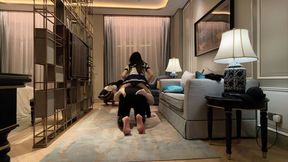 Queen sailor uniform master not only trains piggyback, but also likes to ride on ponyboy while crawling ponyplay #CH058