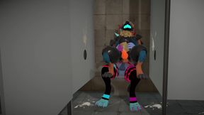 Protogen gets romped in the shower (7mins)