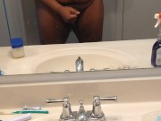 Busting a quick nut before going to work 😈