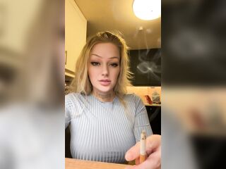 CAN NOT STOP SMOKIN'! Blond Norwegian beauty smokin' two packs a day - @OgYennefer