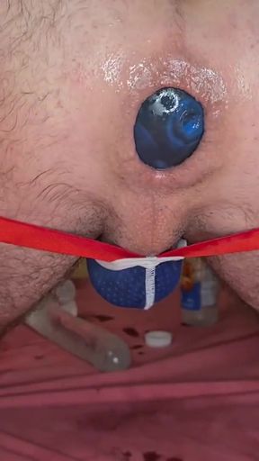 Unforgettable moment from "Shoving all I have up my butt - Great fisting, prolapse, ball &amp; dildo insertion"