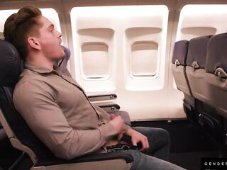 Sexy Trans Stewardess Spitroasted By Hunk & Big Tittied Babe - Jay Tee, Codi Vore - GenderXFilms