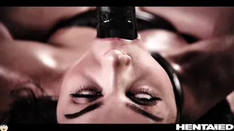 Alien Cock Throat Invasion: Hentai-Inspired Face Fuck Compilation