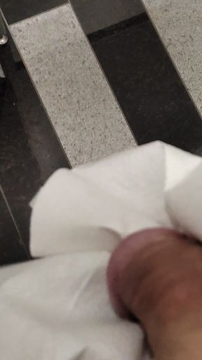 Public toilet jerking off   Clip 1