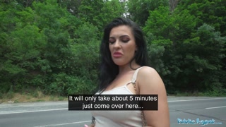 Public Agent hitch-hiker with fabulous big boobs fucking a big dick