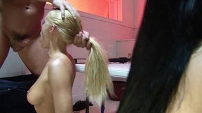 two hot girls cassie and audrey bitoni and rough fuck in foursome by corona inspector