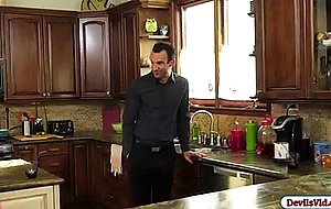 Bisexual brunette fucks a married couple