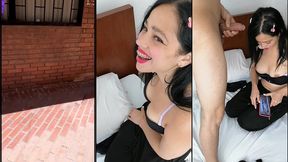 acosada y llevada a mi habitacion una chica pueblerina