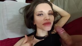 Blowjob, Cum on Face and Tongue, Slow Motion