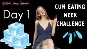 Cum Eating Challenge Day One