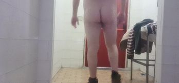 Nude in Pubblic Bathroom