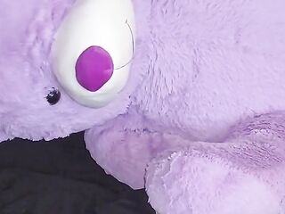 Side view screwing teddy bear from behind ????