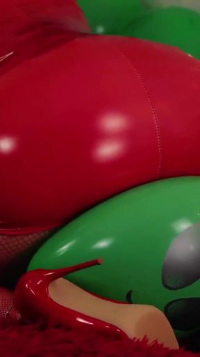 Compilation of Air Ballons Latex Fetish Video
