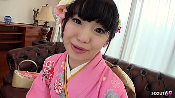 Japanese traditional Geisha Teen seduce to First Time play her Hairy Pussy at Uncensored Casting