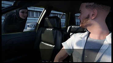 Esra in Istanbul [ Cuckold Hentai Game PornPlay] Ep.1 Arab exhibitionist woman caught without panties in the taxi