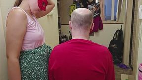 Femdom Hairdresser BarberShop Shaved Bald Beard Domination 4