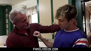 Horny Stepgrandpa Fuck A Boy In The Kitchen