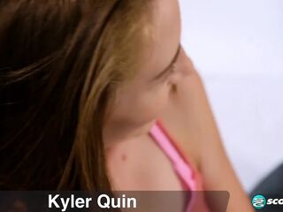 Slender Teen Kyler Quinn Bangs and Gets Her 1st Creampie