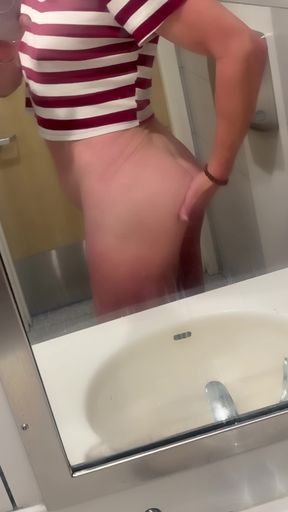 Finger Fucking My Sissy Ass in Mcdonalds Bathroom