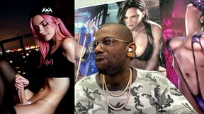 transgender super hero jerking off and cumming all over her face and body, ai generated