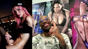 transgender super hero jerking off and cumming all over her face and body, ai generated