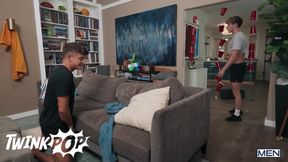 TWINKPOP - Drake Von's Foot Fetish Grows As He Pleasures Troye Dean's Soles Before Pounding Danny Fantasy's Hole