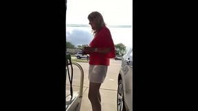 Crossdresser Fun at the Gas Station