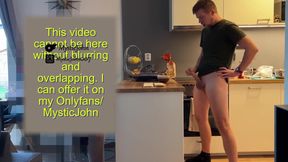 Sneaky roommate destroys dinner table with huge cock and messy cum ingredient