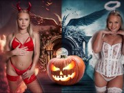 SEXSELECTOR - Celebrating Halloween With Sexy Blonde PAWG In Seductive Outfit (Harley King)