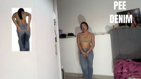 Pee jeans: My jeans are slowly getting wet | Belly fetish