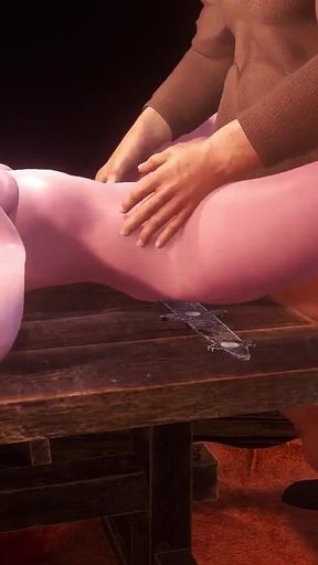 Hot Elf Gets Cum Spray on Her Belly - 3D Porn