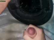 My Boyfriend cum in his Fox MX Helmet