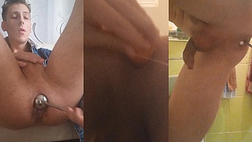 I fuck myself in the fucked big prolapse
