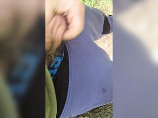 Pissing near the river / beach