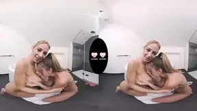 Virtual Reality Babe with Big Tits Gets Fingered and Eats Pussy in a Bathtub
