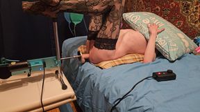 Huge dildo fuck machine rough anal session amateur homemade Sasha Earth