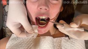 Dr. Canada Cleans Nurse Bunny's Teeth Multi Angle