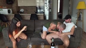 Katty West In Hot Girl Seduces Gay Couple To Have Sex With Her Part 1