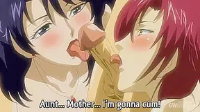 Crazy Step Mom and Aunt Take on the Innocent Boy - Hentai Uncensored [Subtitled]