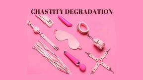 CHASTITY DEGRADATION - Ebony Domme Degrades You With Chastity In Diaper