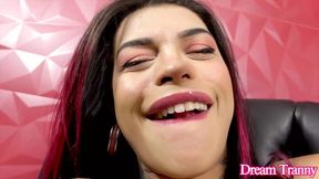 Sexy Tattooed Tranny Bianca Berbare Seeks Pleasure Through Machine Sex