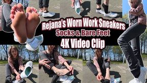 4k | Rejana’s Worn Work Sneakers & Sweaty Socks – POV Close-Up
