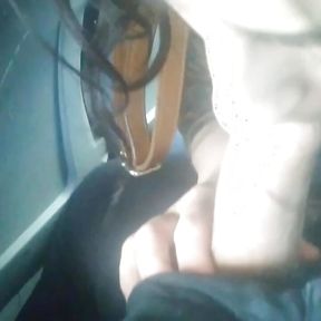 RISKY PUBLIC BLOWJOB ON BUS IN SLOW MOTION