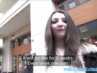PublicAgent Teen brunette hair gets banged hard in a hotel room