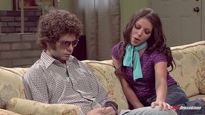 Seductive stepsister Missy Stone hooks up with her step brother