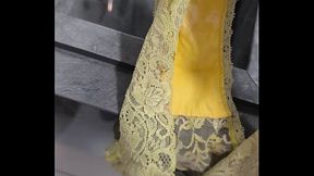 Calcinha usada que peguei do carro da cliente no estacionamento onde trabalho