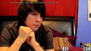 Hot 18yo boy interviewed before pulling out his succulent prick