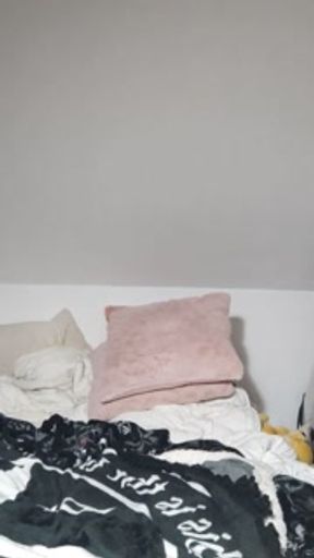 Trans man with a clown makeup masturbates