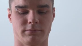 Handsome jock Skin Veni fingering and jerking his uncut cock