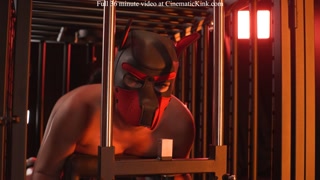 LilMizzUnique machine fucked in slave cage
